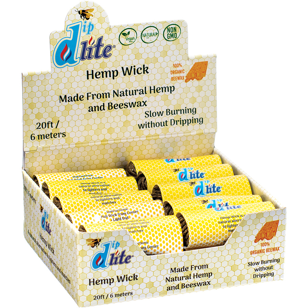 Diplite Hempwick - 20ft Rolls (20 count)