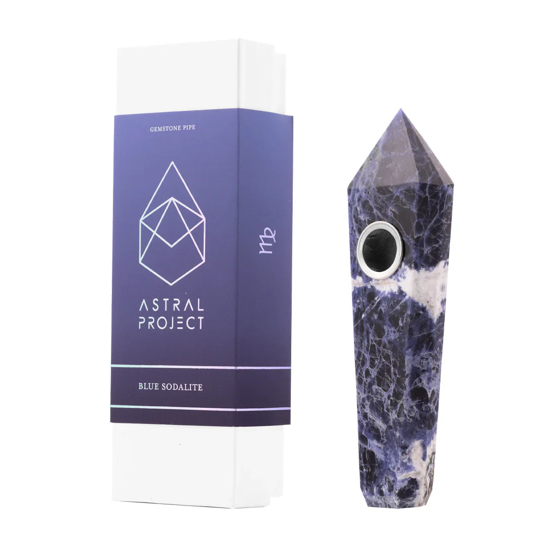 Blue Sodalite Gemstone Pipe