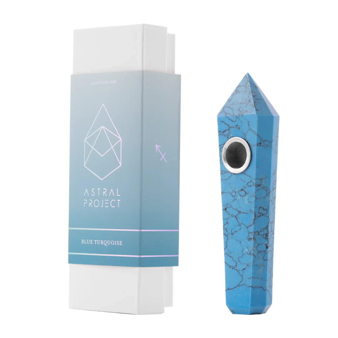 Blue Turquoise Gemstone Pipe