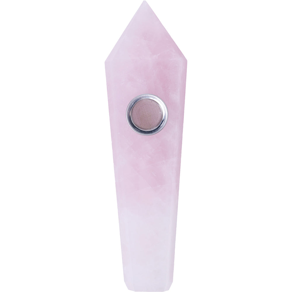 Rose Quartz Gemstone Pipe