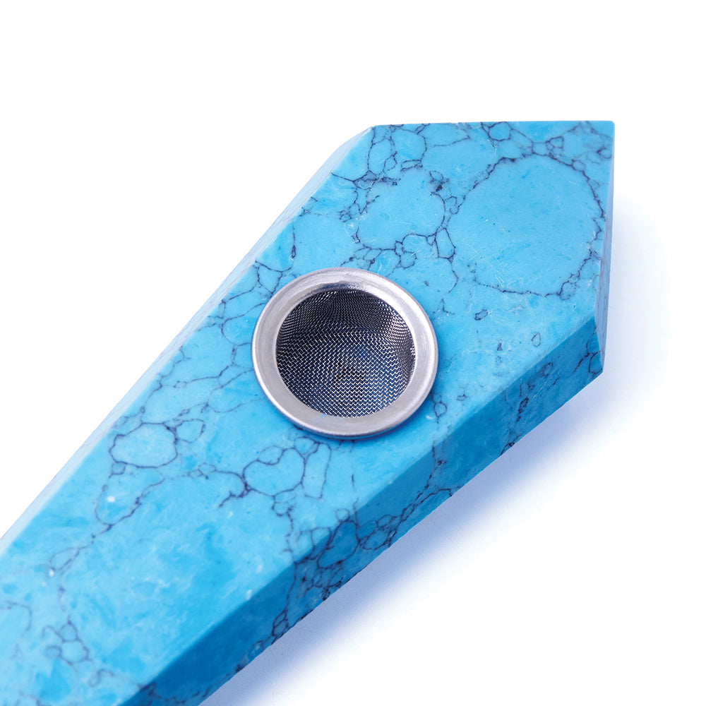 Blue Turquoise Gemstone Pipe