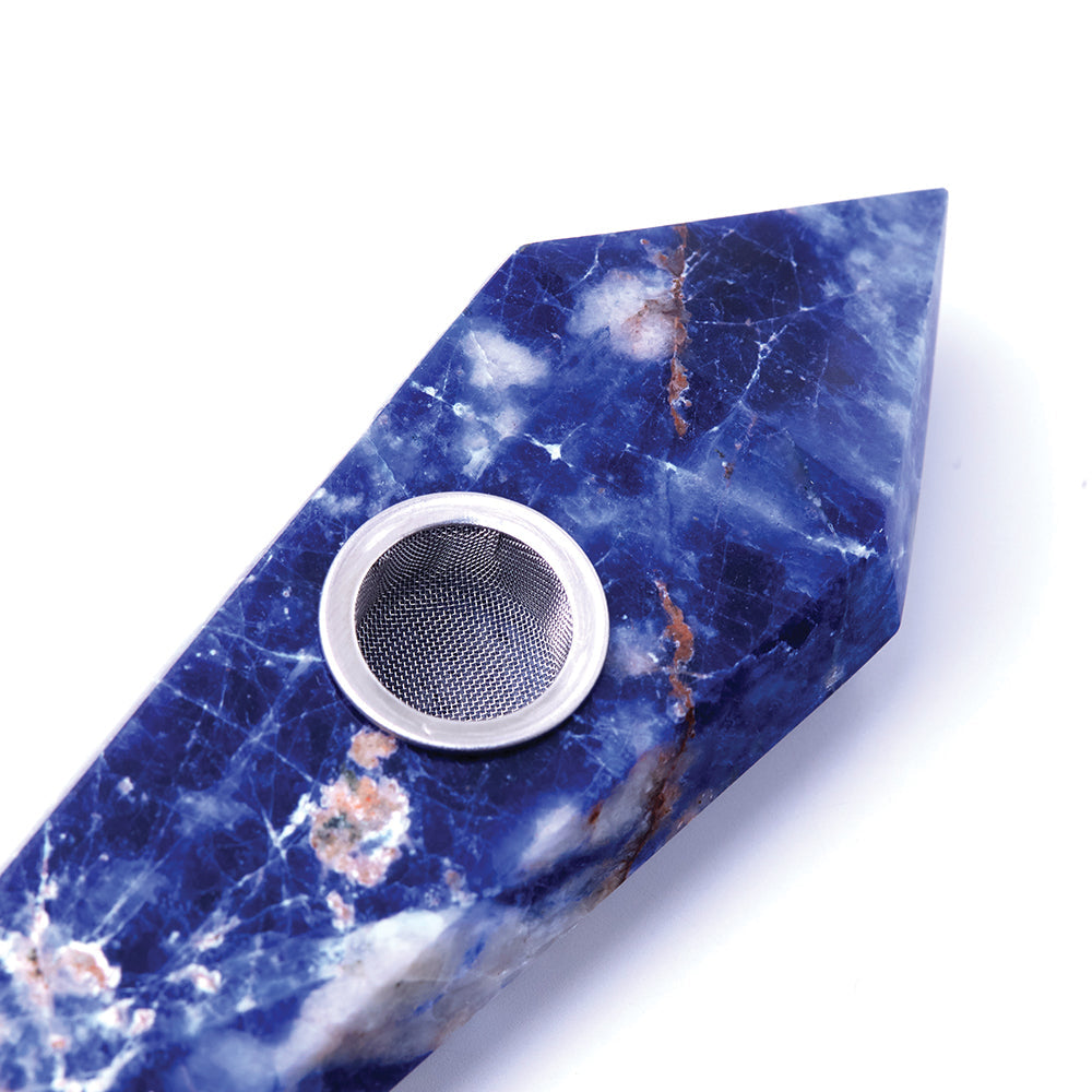 Blue Sodalite Gemstone Pipe
