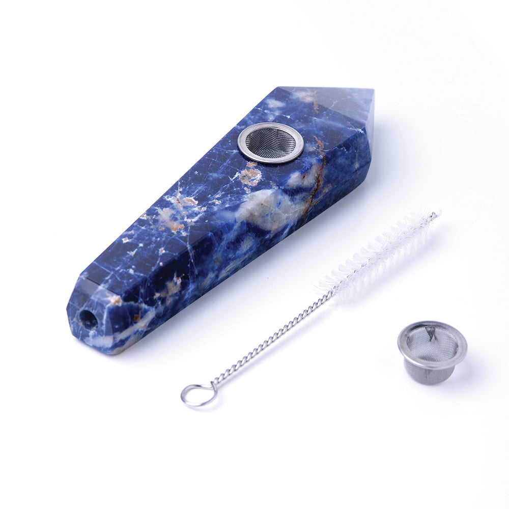 Blue Sodalite Gemstone Pipe