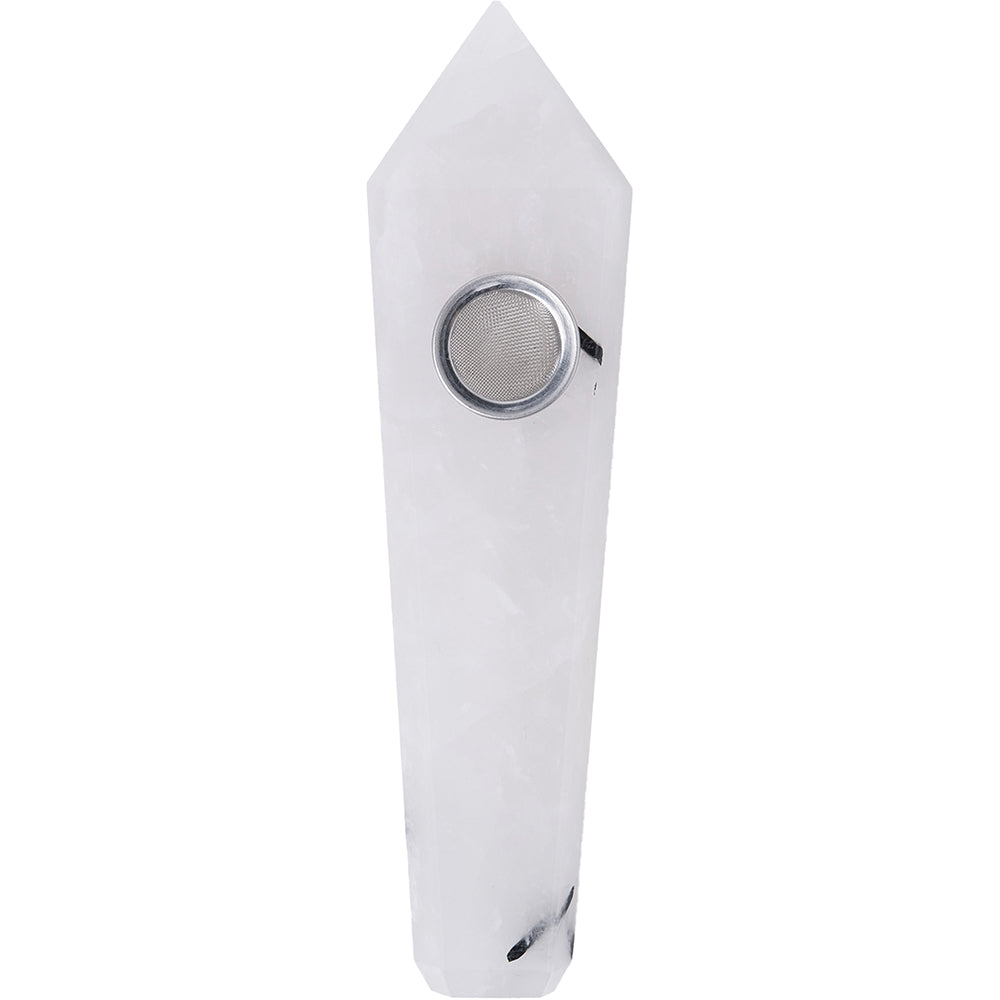 Tourmalinated Quartz Gemstone Pipe