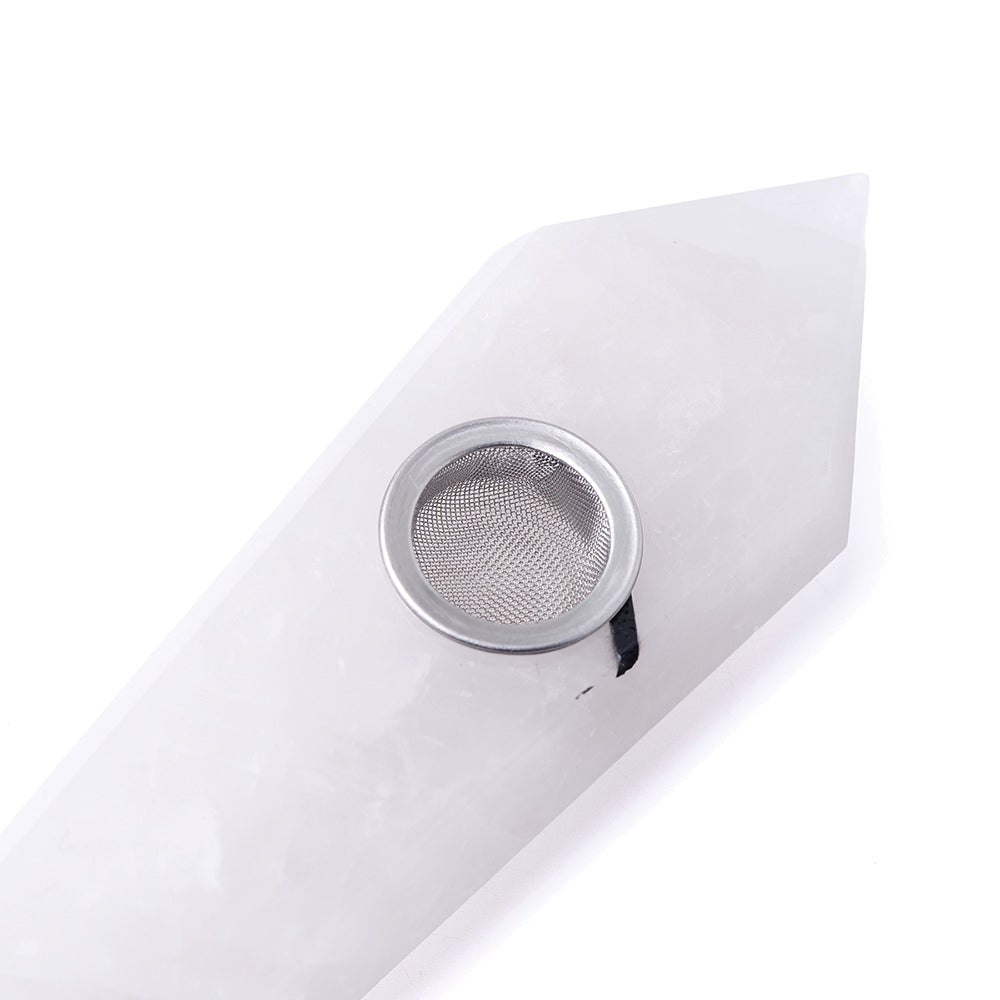 Tourmalinated Quartz Gemstone Pipe