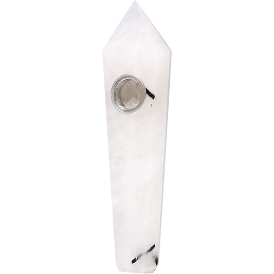 Tourmalinated Quartz Gemstone Pipe
