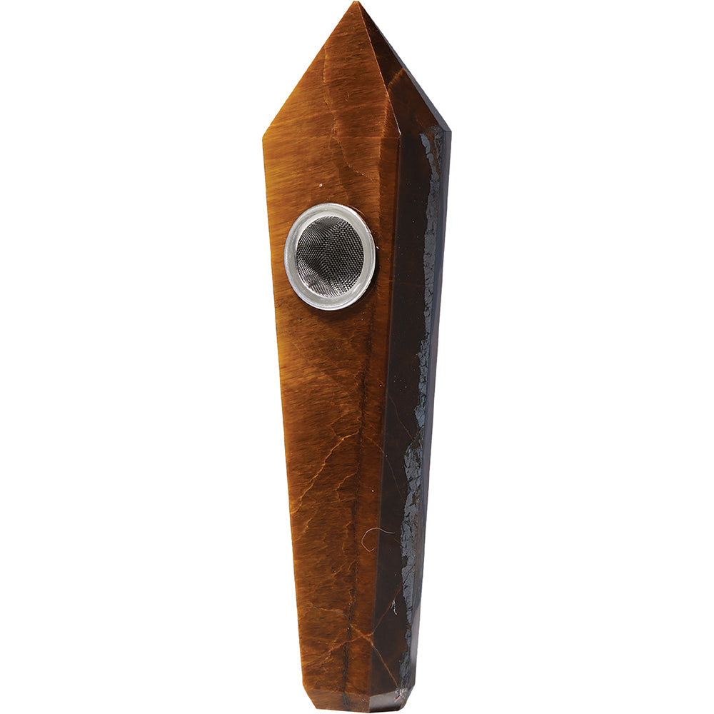 Tiger's Eye Gemstone Pipe