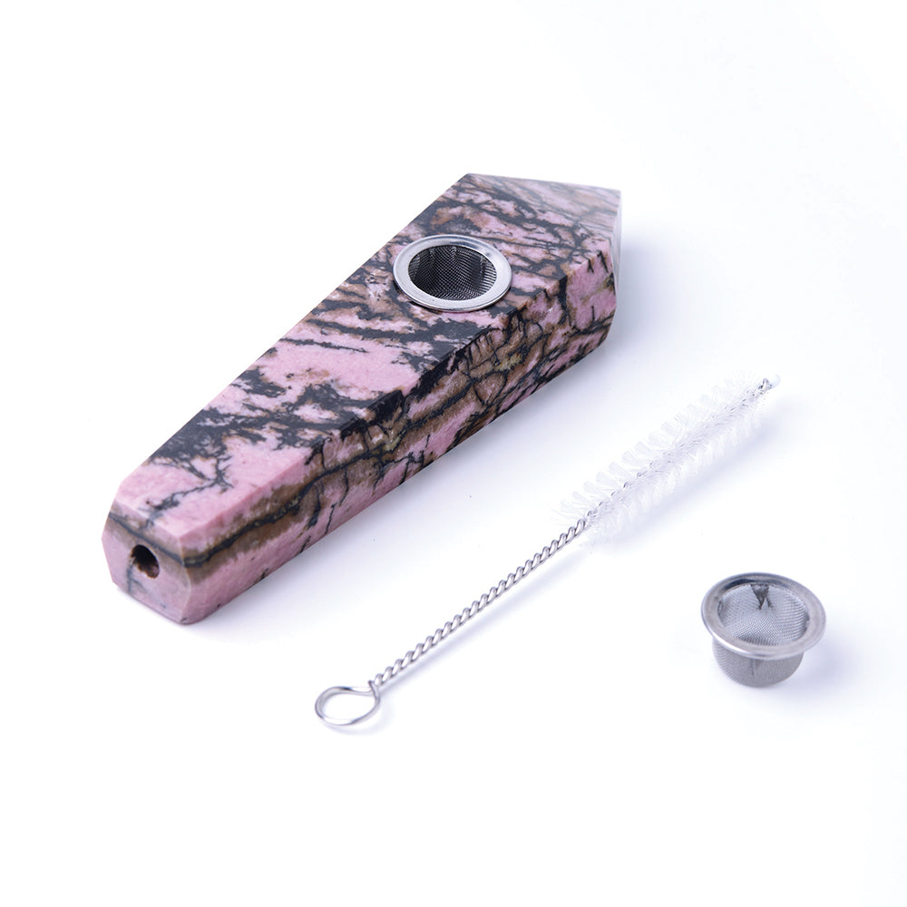 Rhodonite Gemstone Pipe