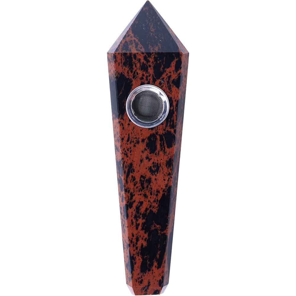 Red Obsidian Gemstone Pipe