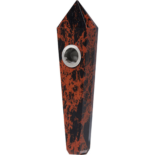 Red Obsidian Gemstone Pipe
