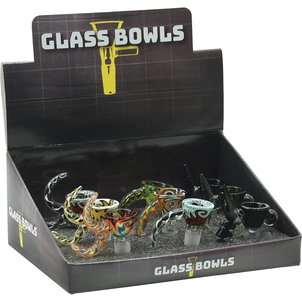 14MM Glass Bowls with Horn (9 count)