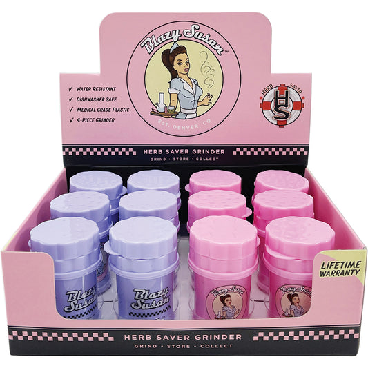 Blazy Susan x Herb Saver Mini Grinder Display (12 count)
