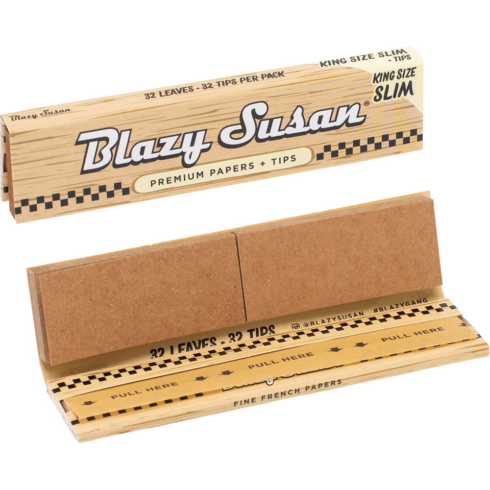 Blazy Susan Rolling Papers + Tips (King Size Slim) (28ct.)