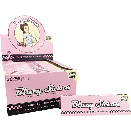 Blazy Susan Pink Rolling Papers (King Size Wide) (50 ct.)