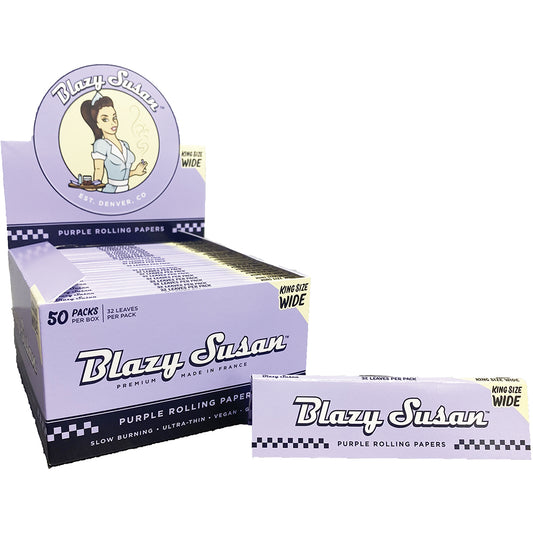 Blazy Susan Purple Rolling Papers (King Size Wide) (50 ct.)