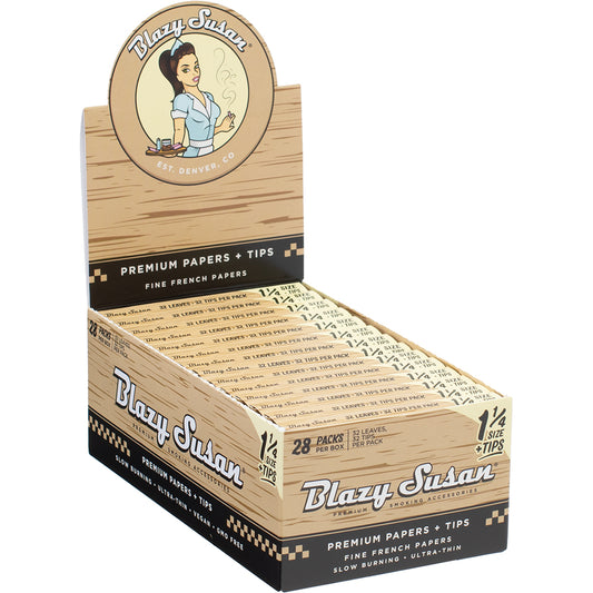 Blazy Susan Rolling Papers + Tips (1 1/4") (28ct.)