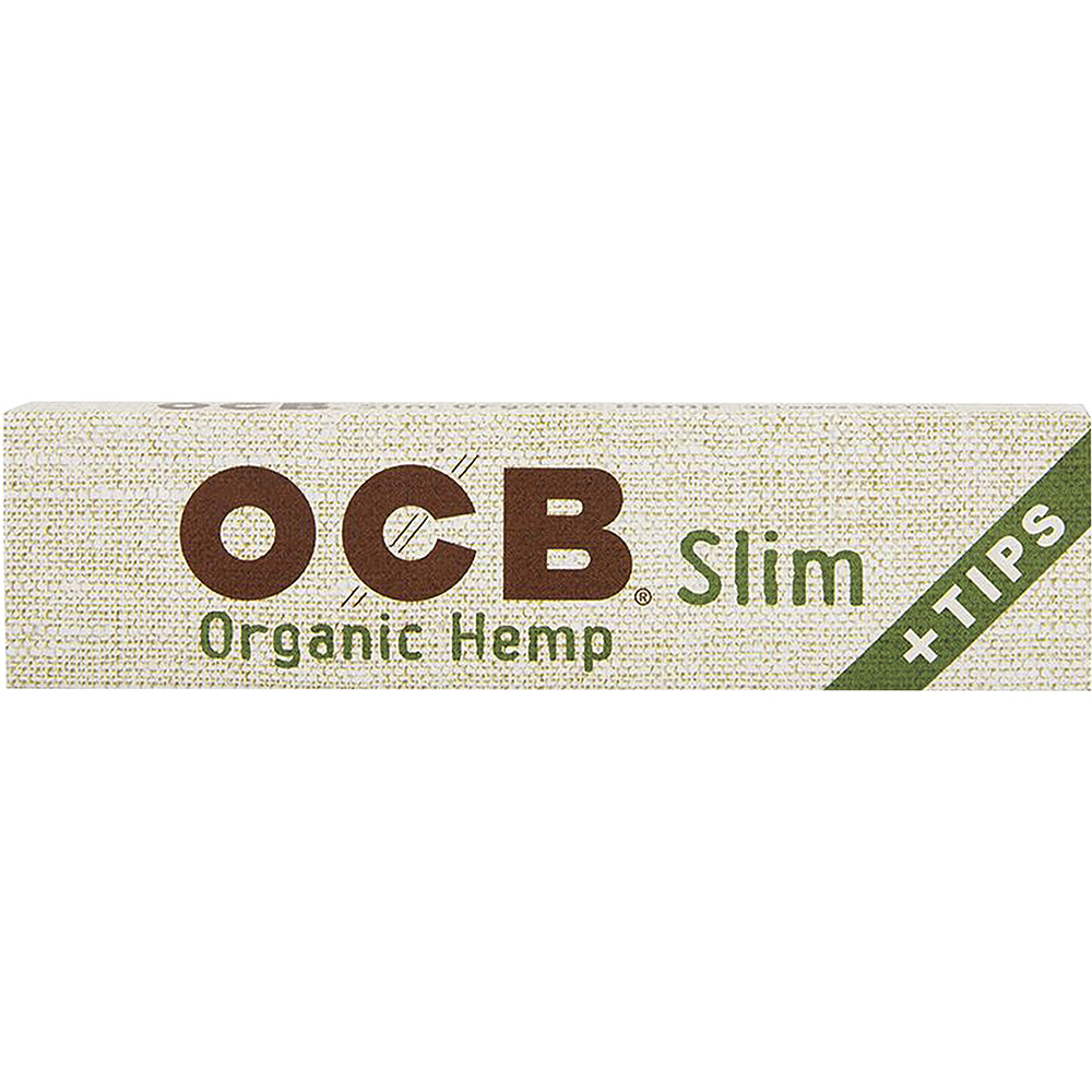 OCB Organic Hemp King Slim Rolling Papers + Tips (24 Count)