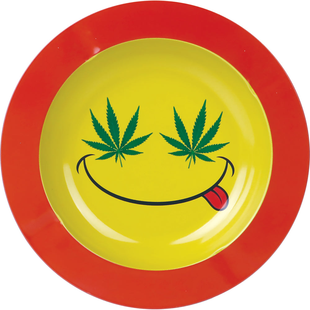 Assorted 5.4in Tin Ashtray (24 count)