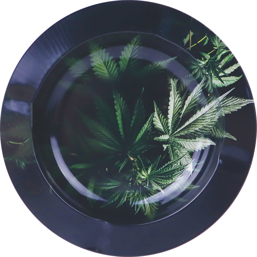 Assorted 5.4in Tin Ashtray (24 count)