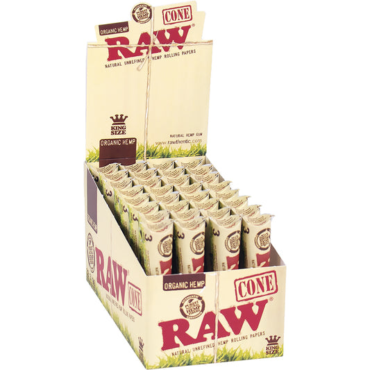 RAW 3-Pack Organic Pre-Roll Cones - 32 count (King Size)