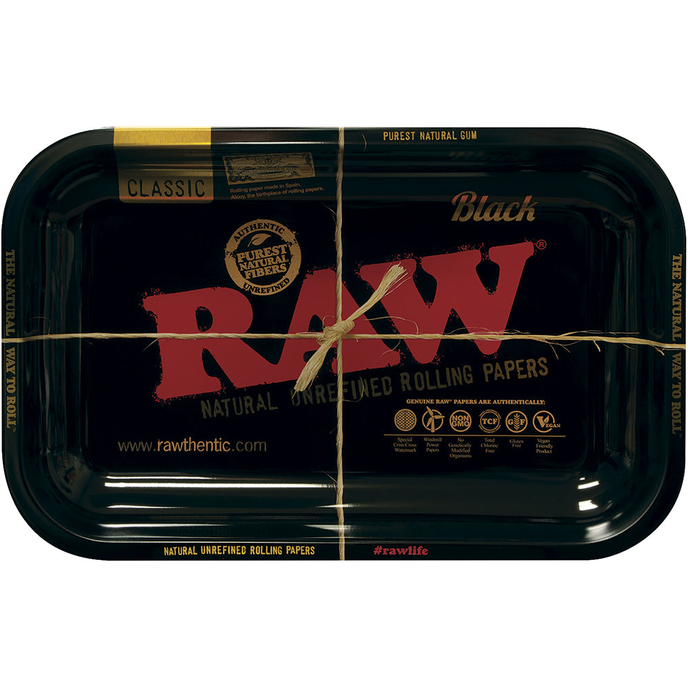 Small RAW Metal Rolling Tray (Black)