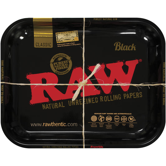 Large RAW Metal Rolling Tray (Black)