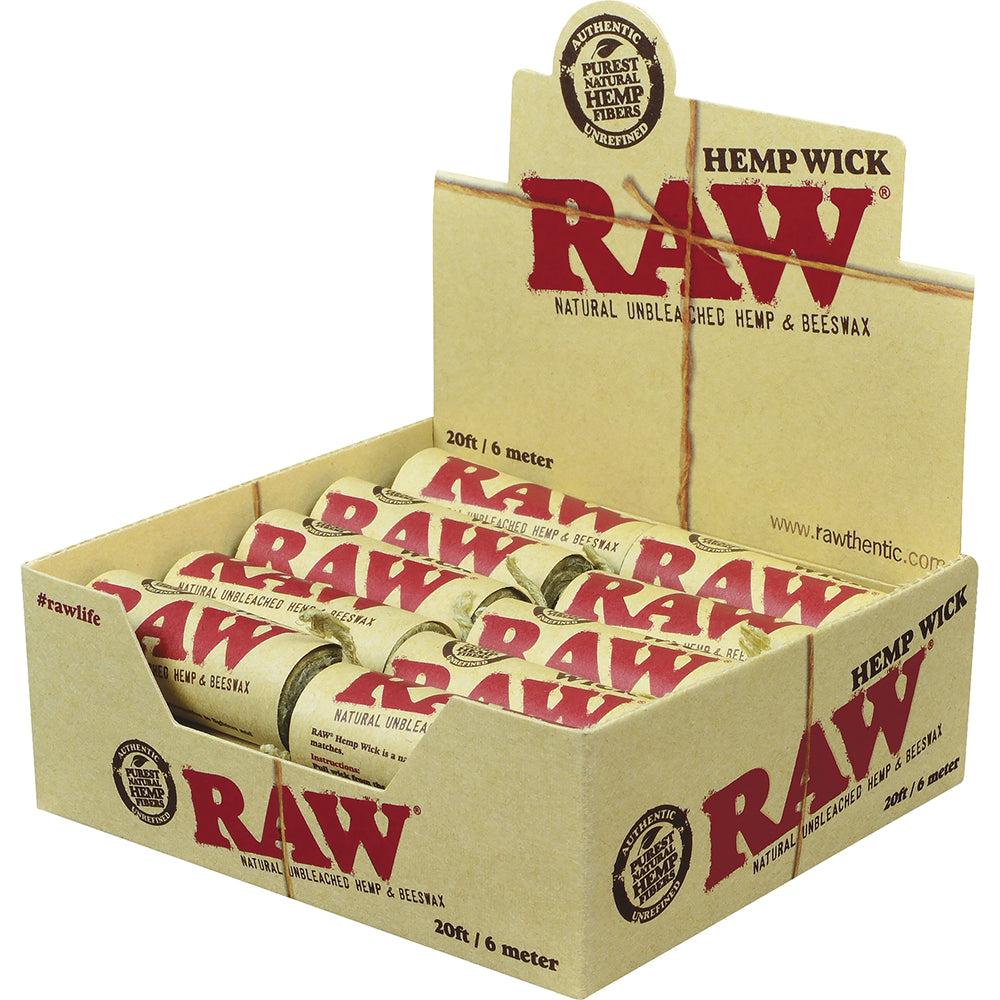 RAW Hempwick - 20ft Rolls (20 count)