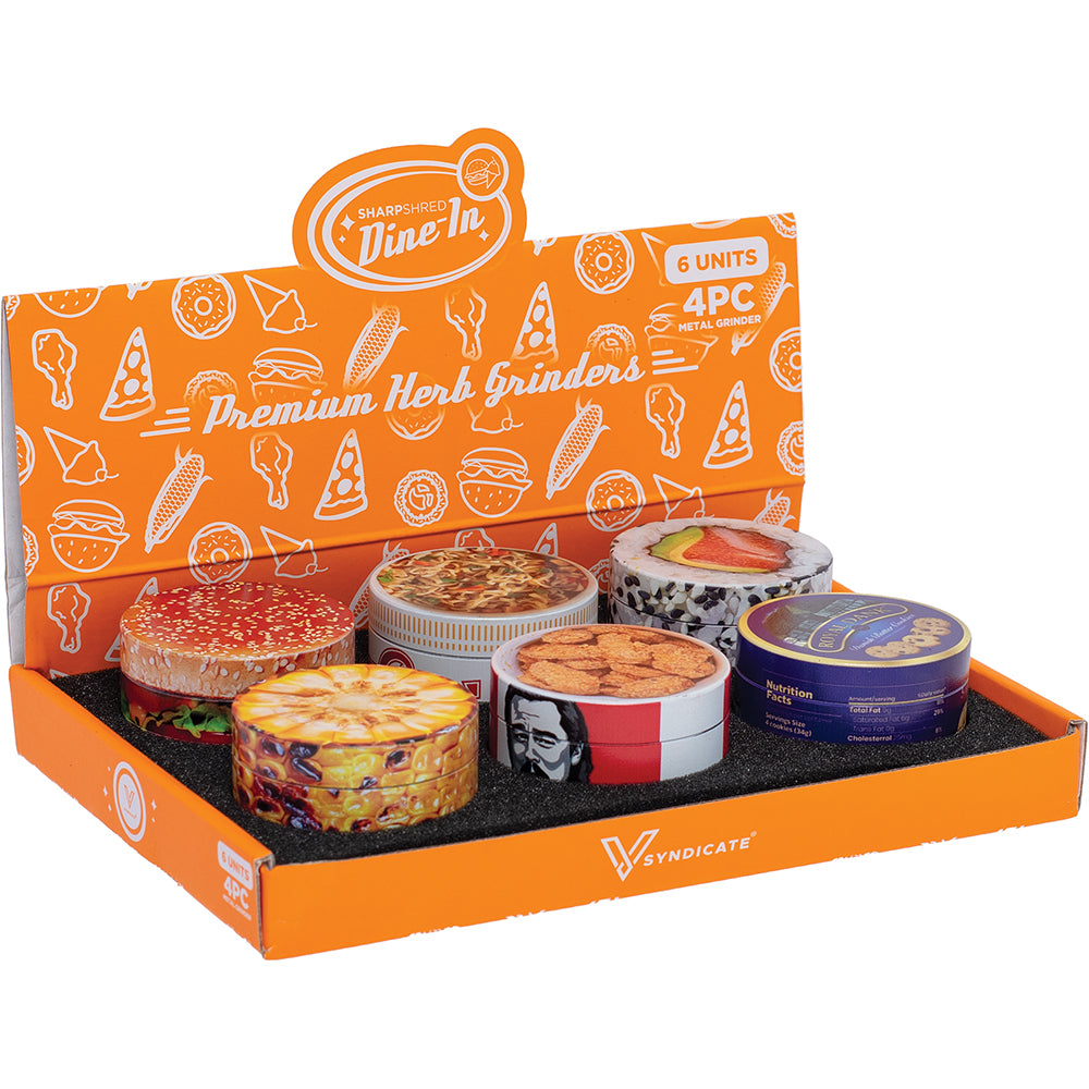 Food Themed 4-Piece Grinders (6 count)