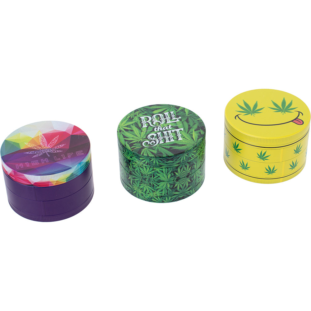 Wacky 4-Piece Grinder Display - Leaf Set (6 Count)