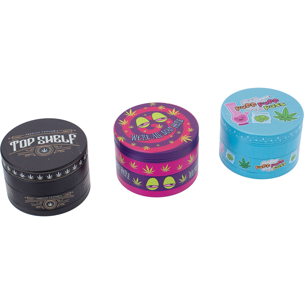 Wacky 4-Piece Grinder Display - Leaf Set (6 Count)