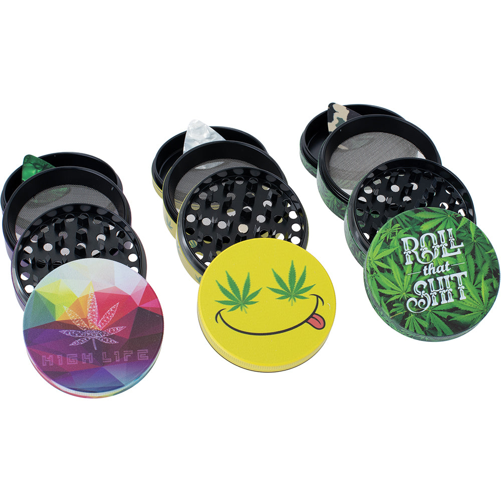 Wacky 4-Piece Grinder Display - Leaf Set (6 Count)