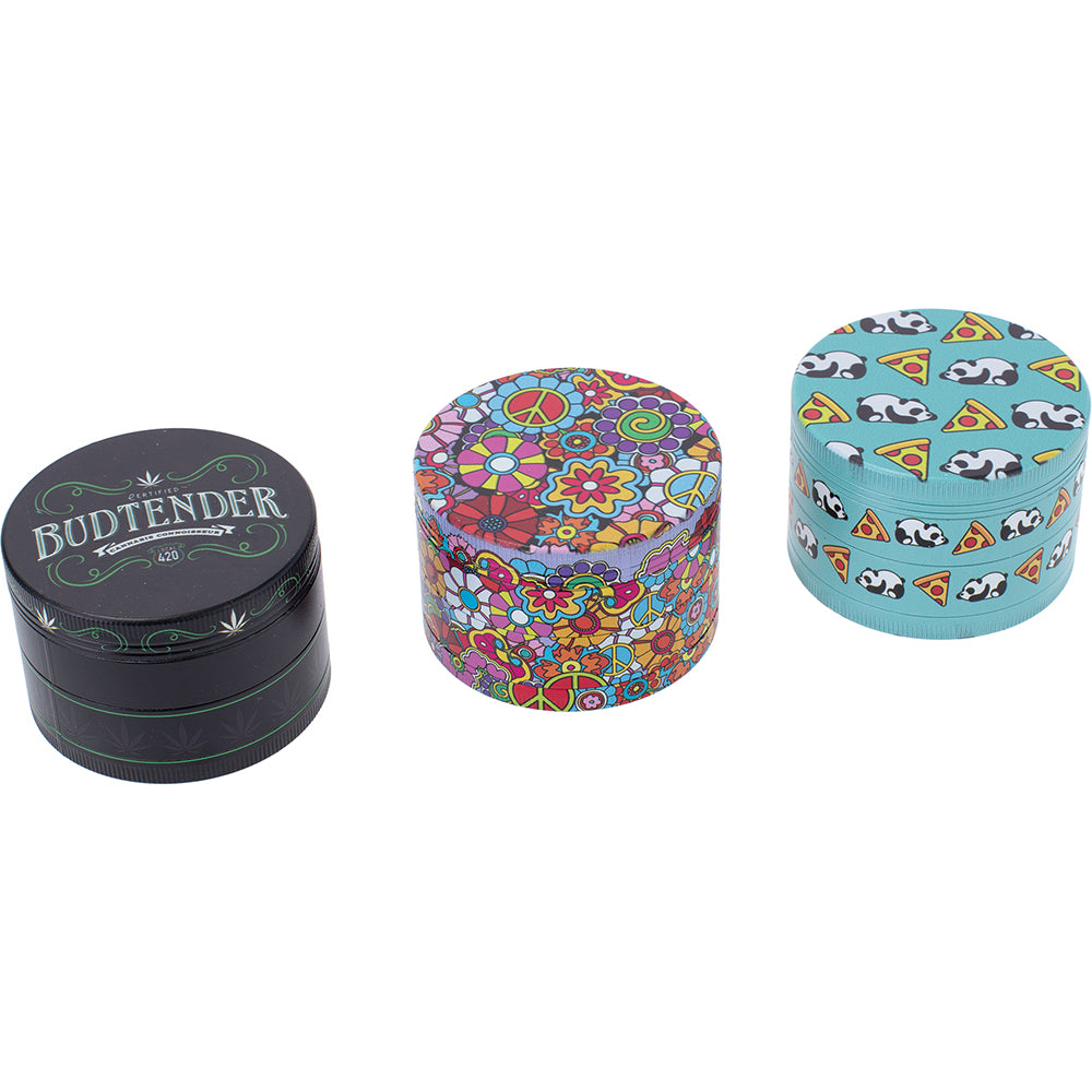 Wacky 4-Piece Grinder Display - Good Vibes Set (6 Count)
