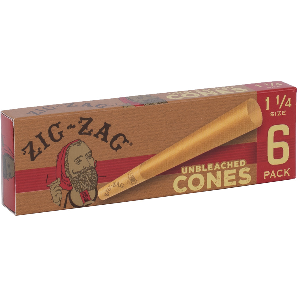 Zig Zag 6-Pack Unbleached Cones - 1 1/4" (24 Count)