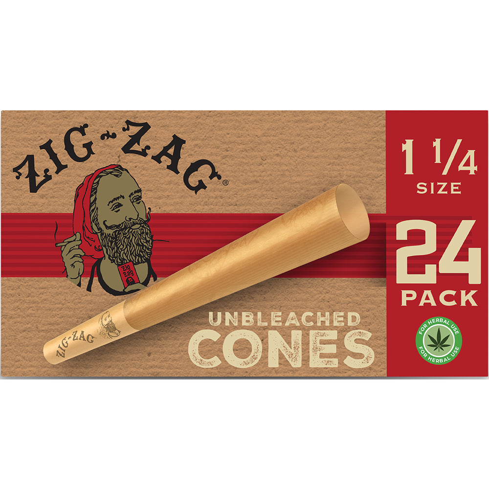 Zig Zag 24-Pack Unbleached Cones - 1 1/4" (12 Count)