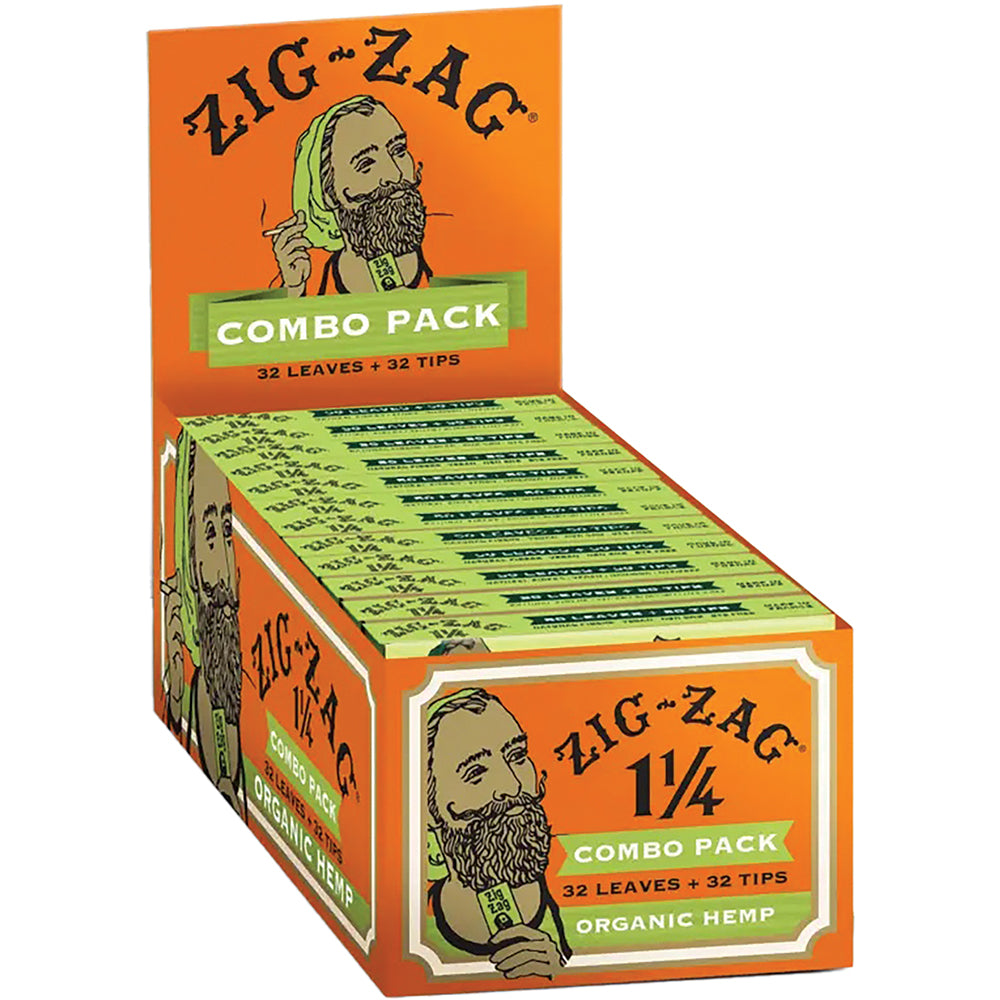 Zig Zag Organic Hemp 1 1/4 Rolling Papers + Tips (24 Count)