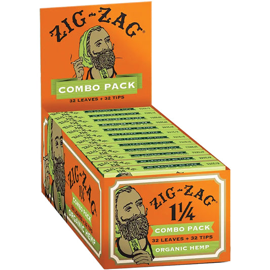 Zig Zag Organic Hemp 1 1/4 Rolling Papers + Tips (24 Count)