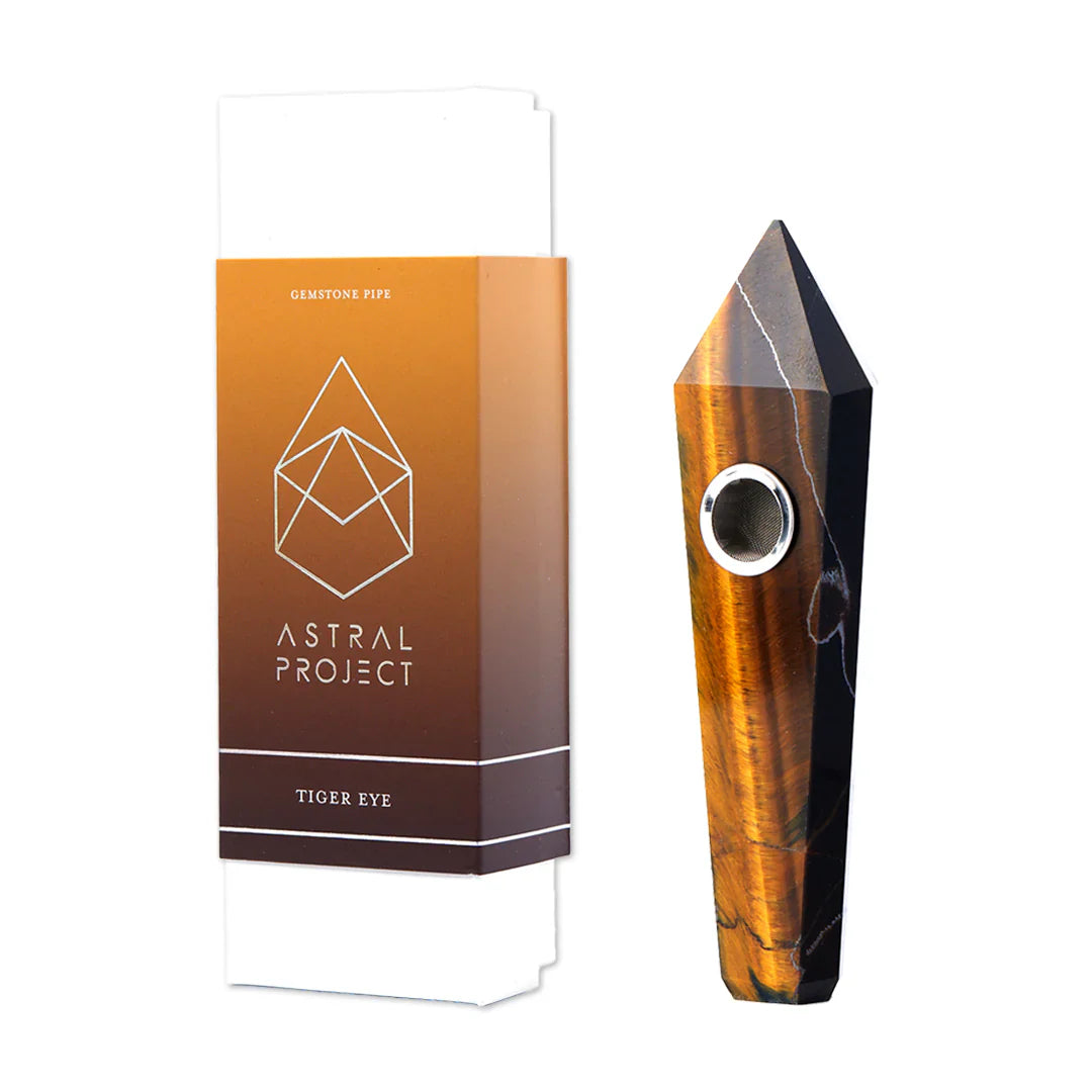 Tiger's Eye Gemstone Pipe