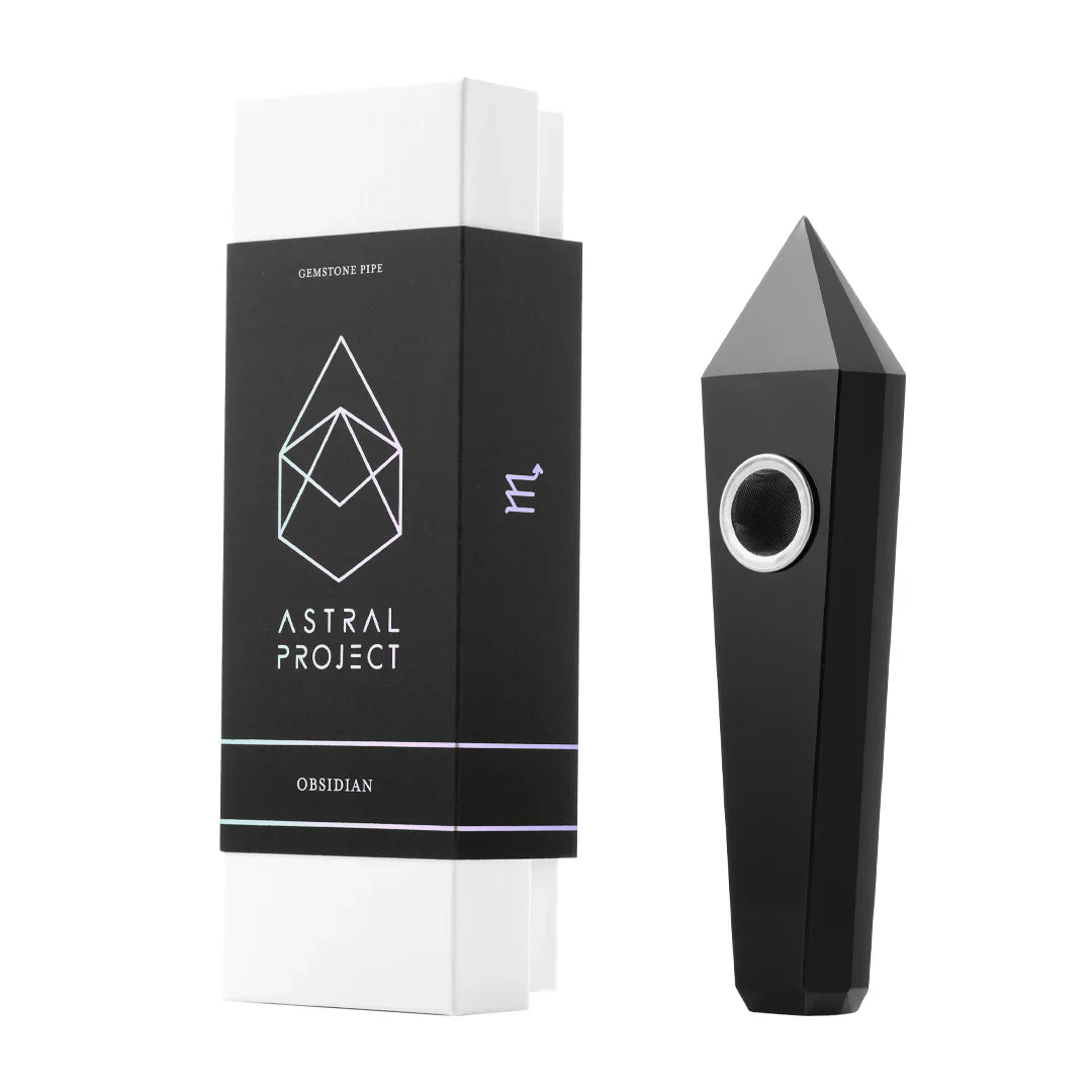 Obsidian Gemstone Pipe